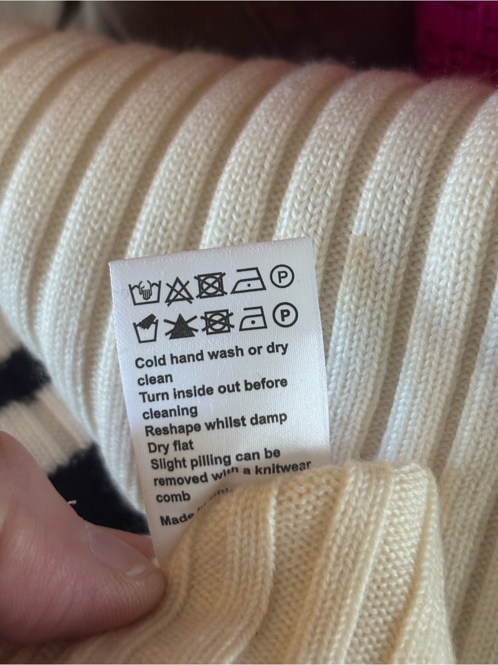 ME+EM Merino Wool Jacquard A Line Skirt Black Cream Geo Pull On Medium - Picture 6 of 6